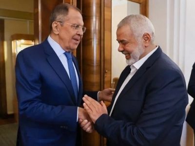 Глава МИД РФ Сергей Лавров и глава политбюро ХАМАС Исмаил Хания, 12.09.22. Фото: МИД РФ Глава МИД РФ Сергей Лавров и глава политбюро ХАМАС Исмаил Хания, 12.09.22. Фото: МИД РФ